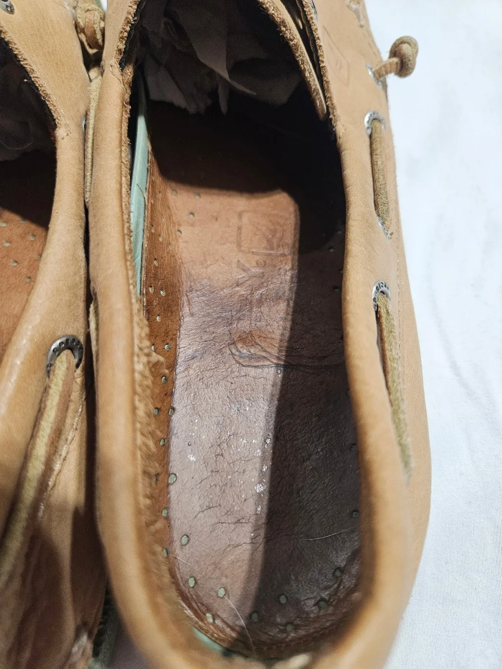 Sperry Men's Tan Leather Slip-On Boat Shoes 11